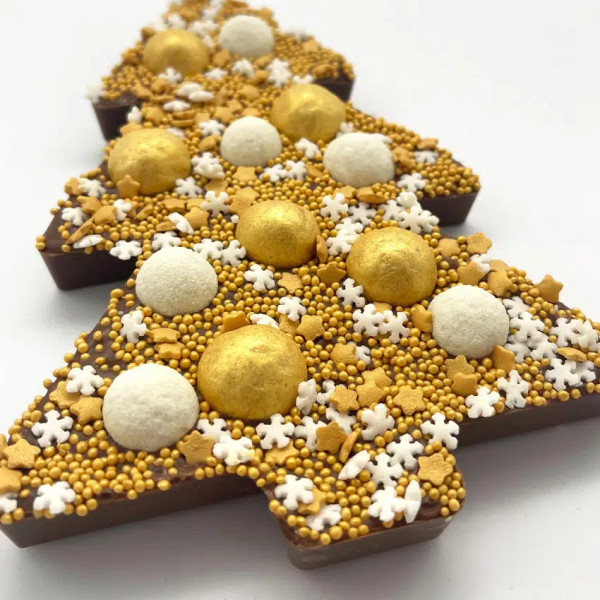 Chocolade Happy Kerstboom goud - Limited Edition